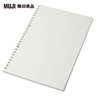 【MUJI 無印良品】植林木不易透色活頁紙/B5.方眼.5mm.100頁