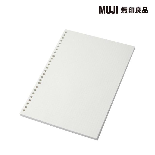 【MUJI 無印良品】植林木不易透色活頁紙/B5.方眼.5mm.100頁