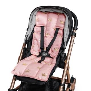 【澳洲 OutlookBaby】超透氣推車涼感墊(粉紅金皇冠/波卡圓點)