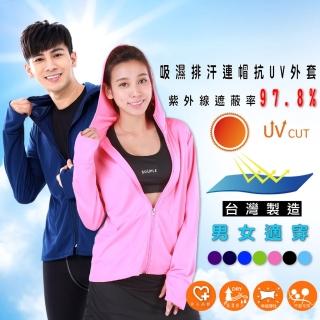 【MI MI LEO】台灣製抗UV連帽吸排外套(專區)