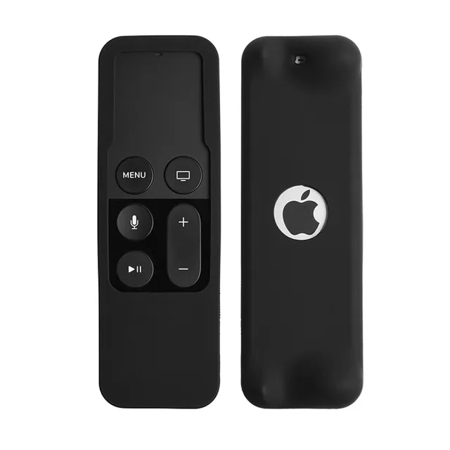 3D Air Apple TV 第4代遙控器矽膠防摔保護套(黑色)