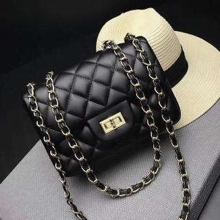 【lapagayo】絕代名媛菱格皮質鍊條包