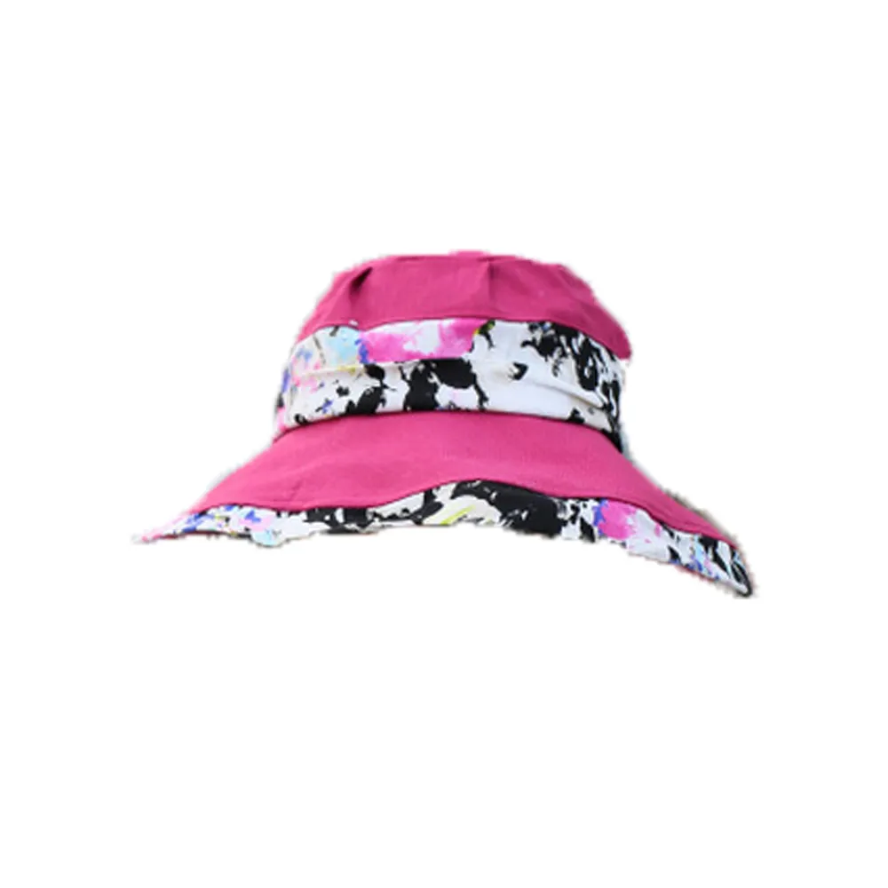 【Cute ii Lady】彩染花卉甜美色系和風渡假休閒遮陽帽(米)