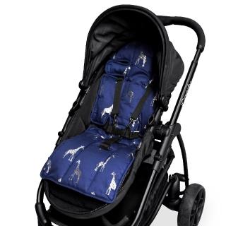 【OutlookBaby】超透氣推車涼感墊(藍銀長頸鹿/波卡圓點)