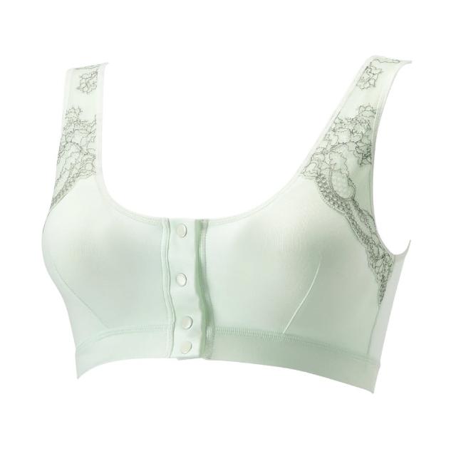 【Gennies 奇妮】哺乳內衣 戀戀蕾絲前開釦無鋼圈內衣(共2色 超值)