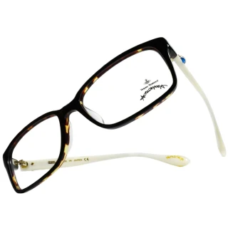 【Vivienne Westwood】ANGLO MANIA系列－亮眼配色光學眼鏡(AN281-02－咖琥珀&白)