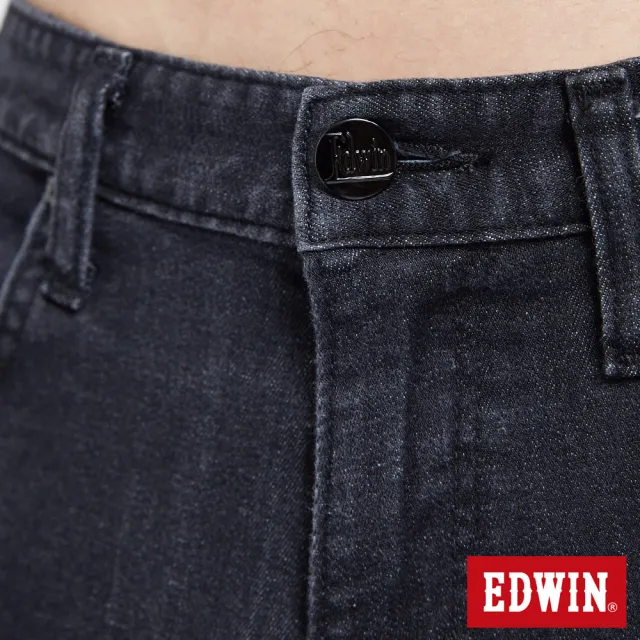 【EDWIN】男裝 EDGE 超彈窄管長褲(黑色)