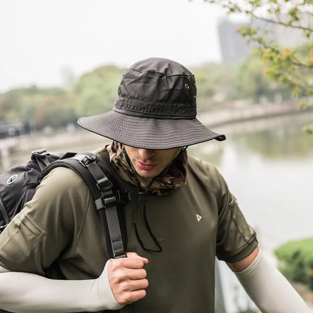 【EZlife】休閒登山速乾折疊防曬帽