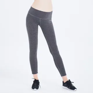 【Gennies 奇妮】SLIM彈力輕托長褲-灰(孕婦褲 運動褲 彈力褲 低腰褲頭)