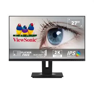 【ViewSonic 優派】VG2755-2K 27型 IPS 2K  60Hz 護眼電腦螢幕(內建喇叭/可旋轉/升降腳架/5ms)