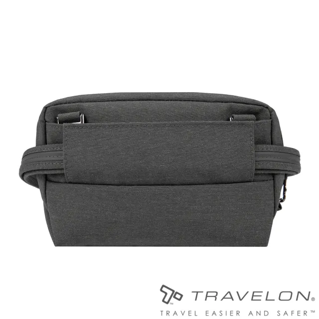 【Travelon】METRO肩背/腰包兩用休閒旅遊包(TL-43416灰/RFID個資防盜/防竊釦環/防盜網/護照包)