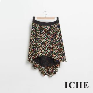 【ICHE 衣哲】時尚卡通手繪印花五分袖長版造型上衣-減齡白