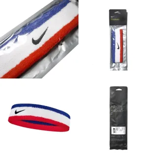 【NIKE 耐吉】頭帶 HeadBand 男女款 髮帶 運動 吸汗 毛巾布 百搭 三色 白 藍 紅(N000154462-0OS)