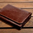 【H-CT】亮面錢包設計真皮口袋包/棕(WT1988C)