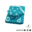 【MORINO】美國棉趣味字母緹花方巾毛巾浴巾(3入組)