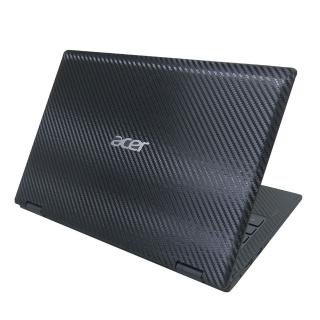 【Ezstick】ACER Spin 1 SP111-33 黑色立體紋機身貼(含上蓋貼、鍵盤週圍貼、底部貼)