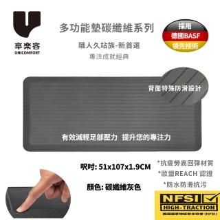 【UniComfort 享樂客】抗疲勞碳纖維多功能地墊(舒緩腳底壓力 提高工作效率20x42x0.75)