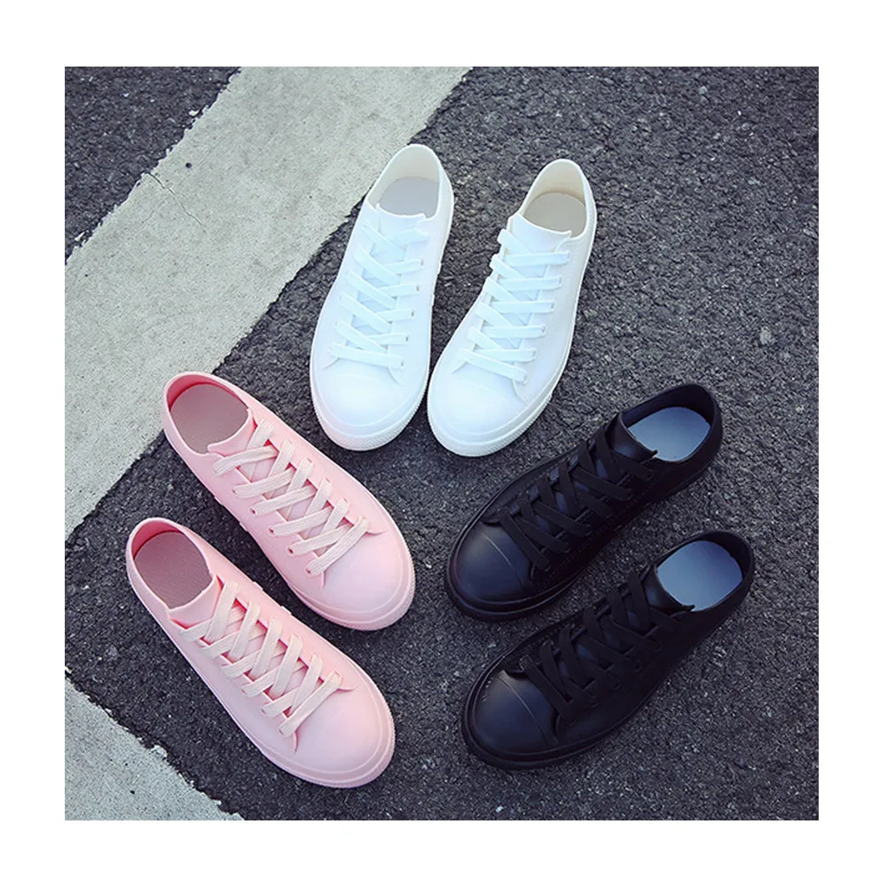 【Taroko】雨中漫步純色百搭防滑雨鞋(3色可選全尺碼)