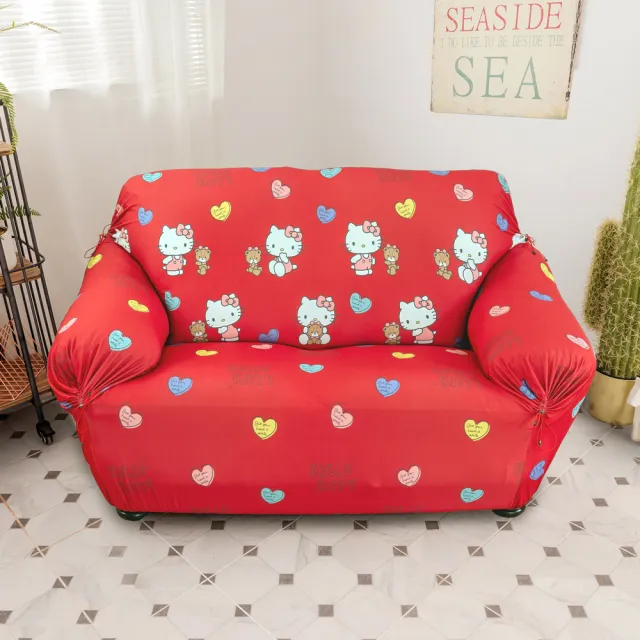 【格藍傢飾】Hello Kitty 凱蒂貓 涼感彈性沙發套-3人座(7款可選)
