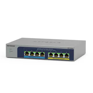 【NETGEAR】8埠 Gigabit 230W PoE供電 無網管 金屬殼 網路交換器(MS108UP)