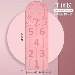 【S-SportPlus+】跳繩墊 特殊格子款 減震降噪跳繩墊 跳繩 隔音減震墊(瑜珈墊 加購跳繩 高效隔音降噪)