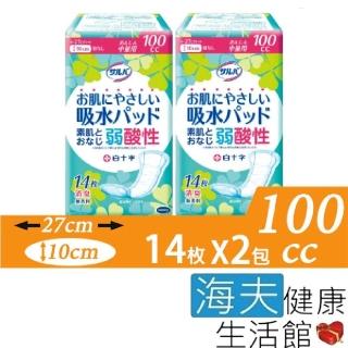 【海夫健康生活館】LZ 白十字 清爽女用 失禁護墊 中量用 100cc 雙包裝(G0024-02)