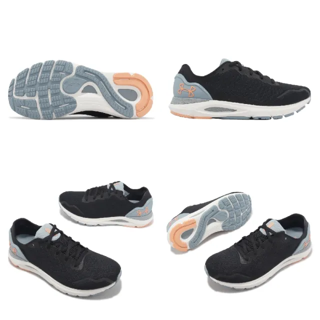 【UNDER ARMOUR】慢跑鞋 HOVR Sonic 6 女鞋 黑 白 藍 緩震 支撐 運動鞋 UA(3026128004)