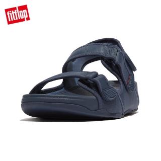 【FitFlop】GOGH MOC MENS WATER-RESISANT BACK-STRAP SANDALS防水可調式後帶涼鞋(藍綠色)