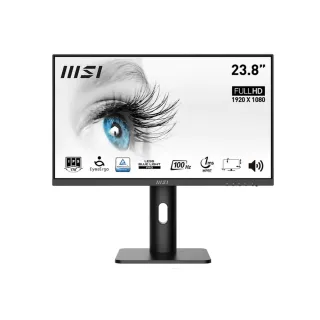 【MSI 微星】PRO MP243XP 24型 IPS 100Hz 平面美型商用螢幕(TUV護眼認證/HDMI/1ms/內建喇叭)
