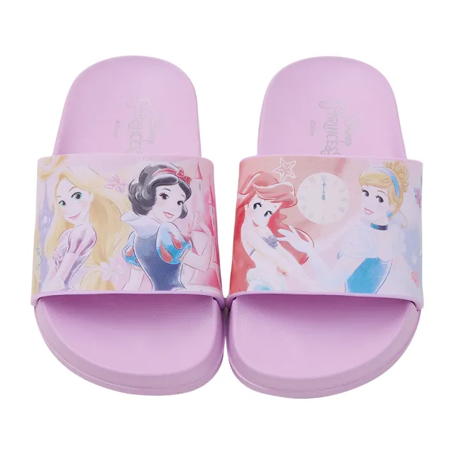 【Disney 迪士尼】迪士尼童鞋 小美人魚 長髮公主 不對稱造型防水童拖鞋-紫(MIT台灣在地工廠製造)
