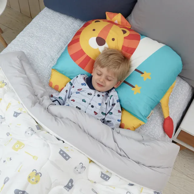 【Milo&Gabby】動物好朋友-可水洗防蹣兒童枕心+枕套組-2歲以上(LONNIE小獅王)