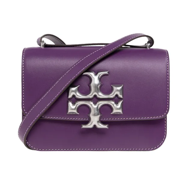 【TORY BURCH】雙TLOGO翻蓋皮革斜背包