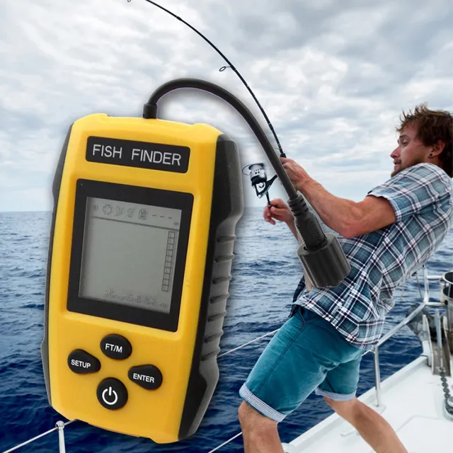 【邦邦科技】探魚器 探魚器 100米 魚群探測器 釣魚 無線聲納魚探機 851-FF100(探魚器 分辨大小魚 探測器)