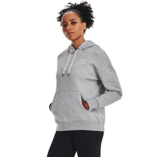 【UNDER ARMOUR】UA 女 Essential Fleece 連帽長袖套頭衫 帽T 灰(1373033-011)