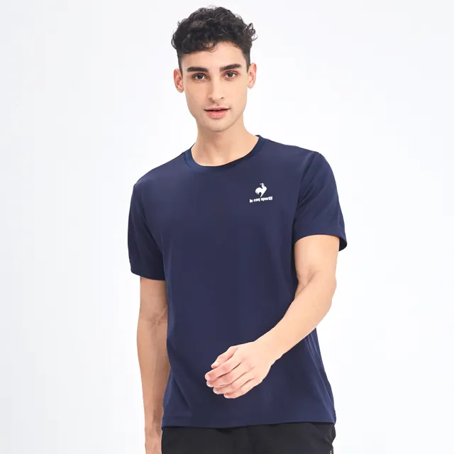 【LE COQ SPORTIF 公雞】S.Cafe環保科技咖啡紗運動Training短袖T恤 中性-3色-LWR23608