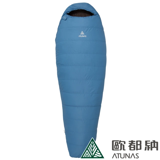 ATUNAS 歐都納 350 FIELD戶外保暖羽絨睡袋(A1SBEE02藍灰/露營/登山/可全開式/野營)