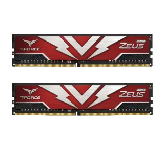 (2入)【TEAM 十銓】T-FORCE ZEUS DDR4-3200 32G CL20 桌上型超頻記憶體