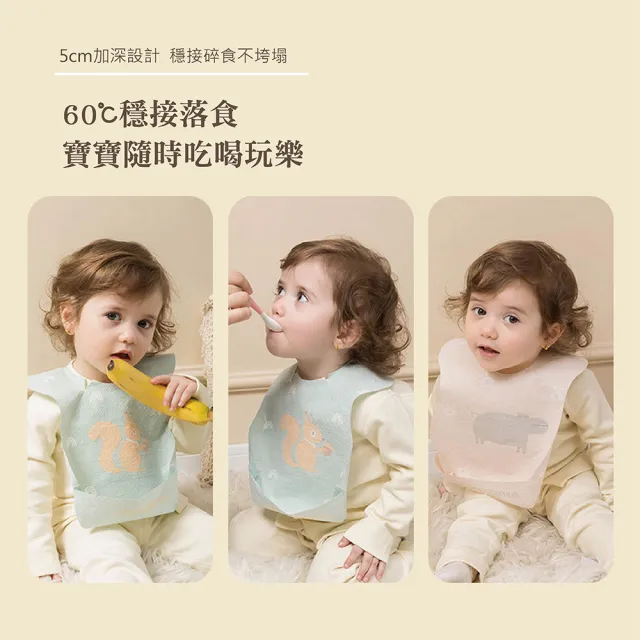 【JUXIN】一次性兒童圍兜-20入一組共2組(拋棄式圍兜 圍兜 一次性口水巾 免洗圍兜 防水圍兜)