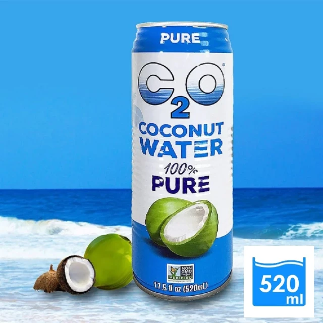 C2O C2O美國第一品牌100%天然椰子水-24罐(C2O 100%天然 椰子水)