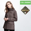【FOX FRIEND 狐友】女款 單件式防水鋪棉外套(368 黑色)