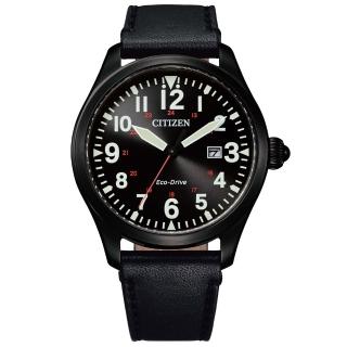 【CITIZEN 星辰】美式風格 光動能時尚男錶-黑/42mm(BM6835-23E)