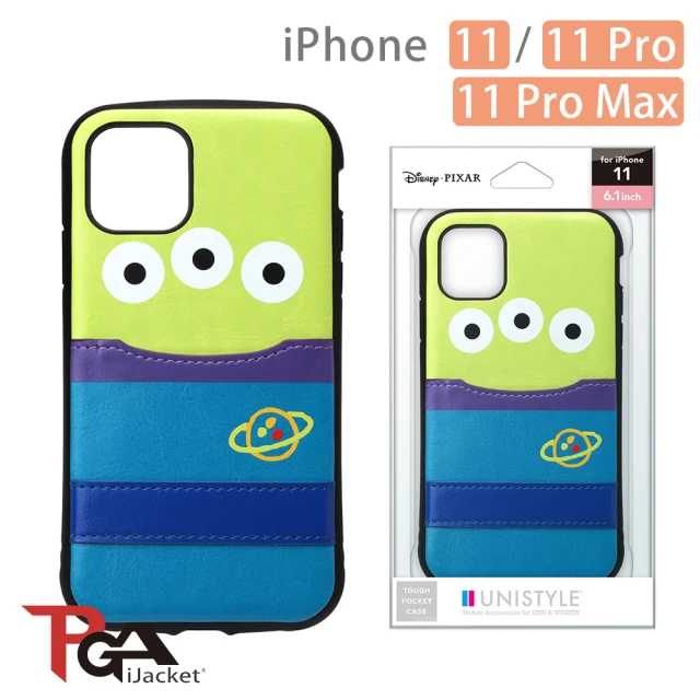 【iJacket】iPhone 11/11 Pro/11 Pro Max 迪士尼 軍規 口袋插卡 雙料殼(三眼怪)