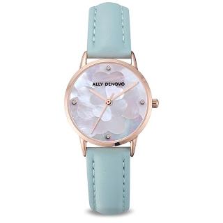 【ALLY DENOVO】山茶花糖天空藍風格琉璃腕錶(AS5010.3)