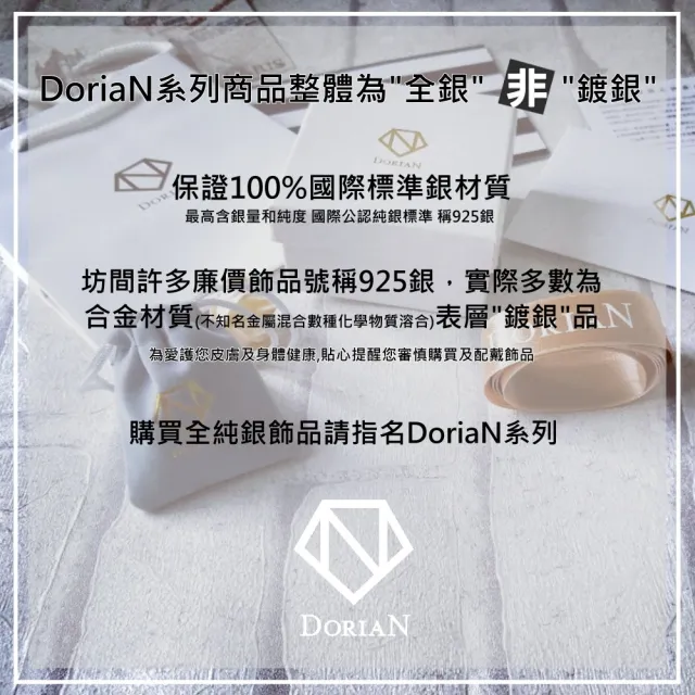 【DoriAN】手作純銀 歐美流行夢想之門方塊鑽925純銀項鍊(附精美包裝組合 純銀保證卡)