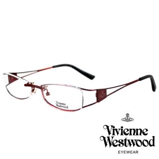 【Vivienne Westwood】質感金屬細框光學眼鏡(紅 VW119 01)