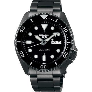 【SEIKO 精工】5 Sports 系列機械錶-鍍黑/42.5mm 母親節 禮物 送禮(4R36-07G0SD SRPD65K1)