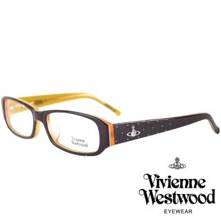 【Vivienne Westwood】簡單的優雅土星款光學眼鏡(黃/咖啡 VW222 04)
