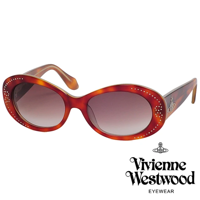 Vivienne Westwood 英倫水鑽土星基本款太陽眼鏡(琥珀 VW624_02)