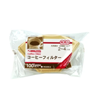 【Tiamo】102無漂白咖啡濾紙2-4人100枚*3袋(HG3255-2)