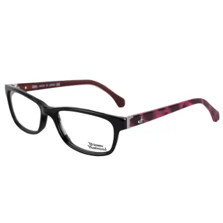 【Vivienne Westwood】英倫時尚龐克風光學眼鏡(黑/粉 VW290_01)